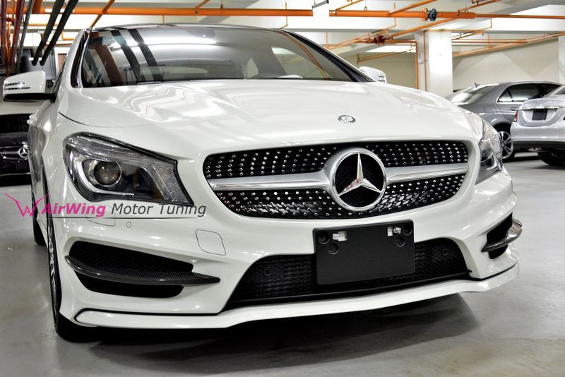 Benz W117 CLA250 Piecha GT-R carbon front splitter 01